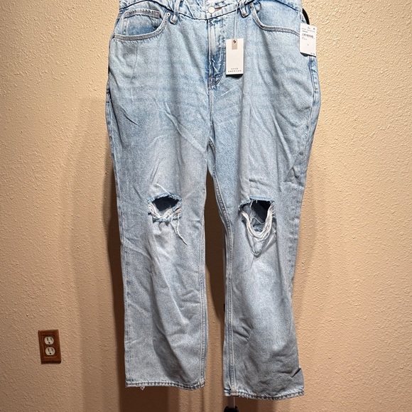 Good 90’s vintage inspired sz 16P Petite distressed relax fit straight jeans$159 - Picture 2 of 14